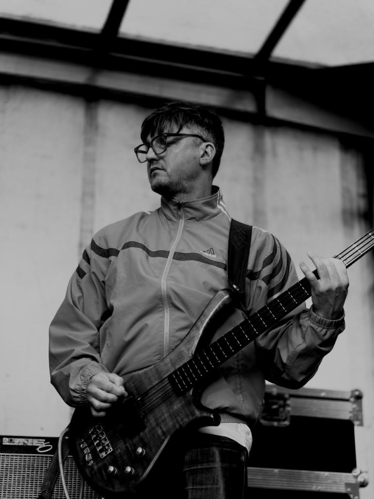 Ben M playing the bass
